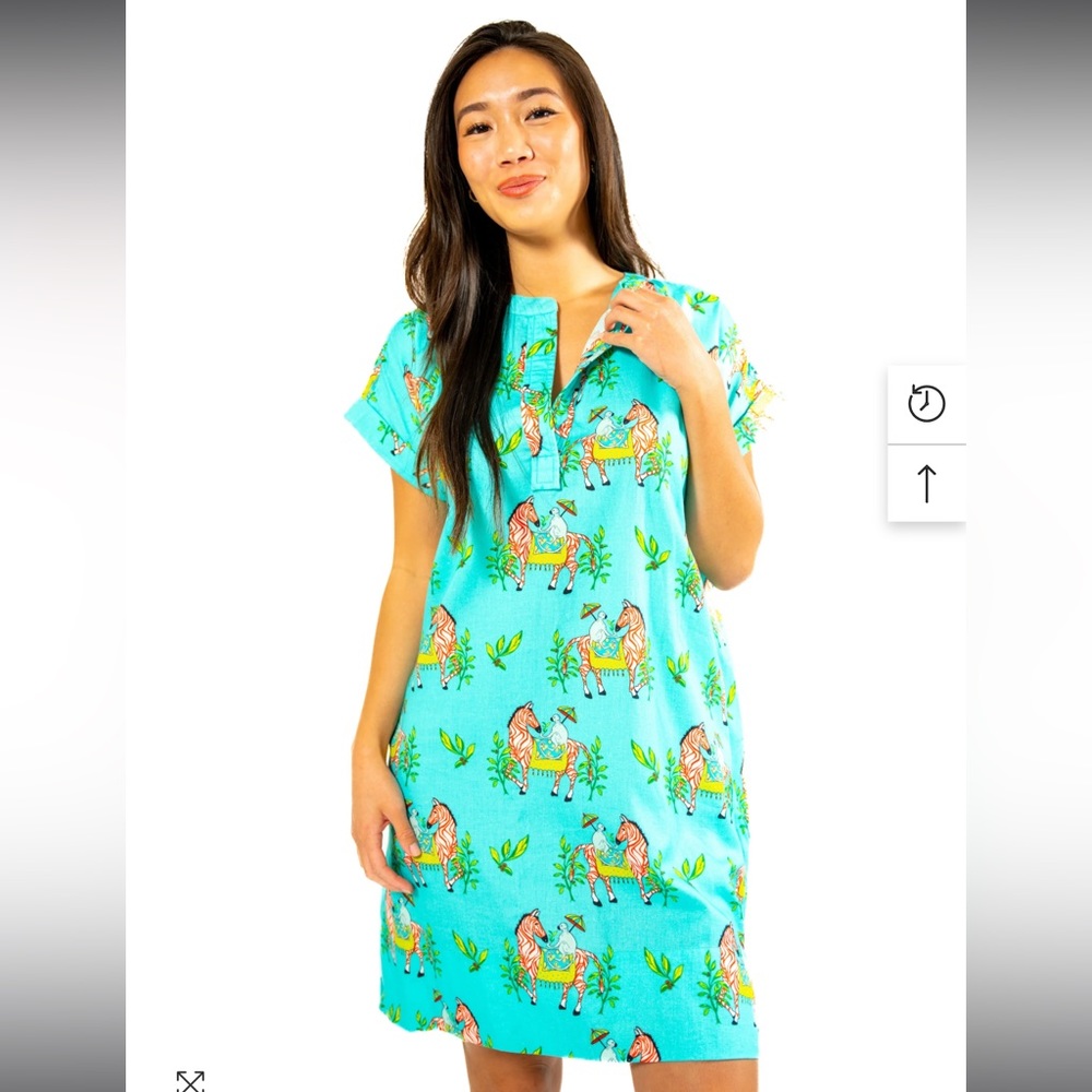 Jaye’s Studio Zebra‎ Garden Luxe Sateen Day Dress Size Medium